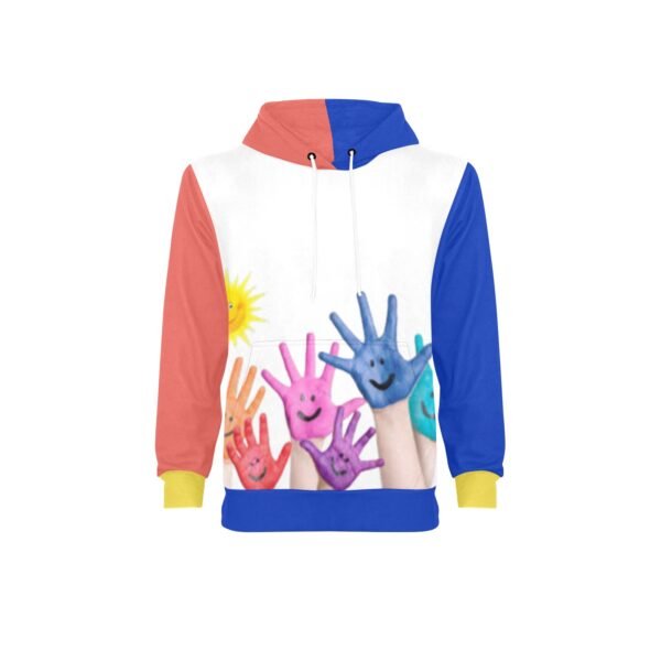 Children Hands forP peace Sleeve Fleece Hoodie - Image 3