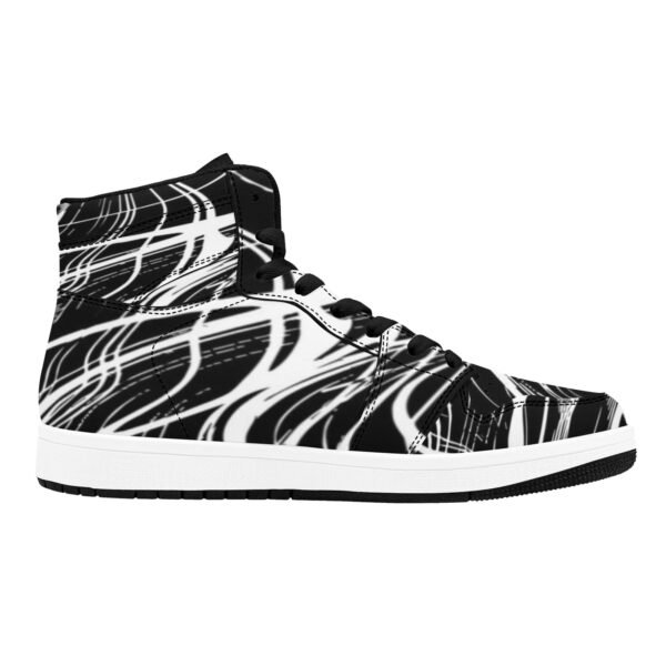 Marble Black Unisex High Top Sneakers